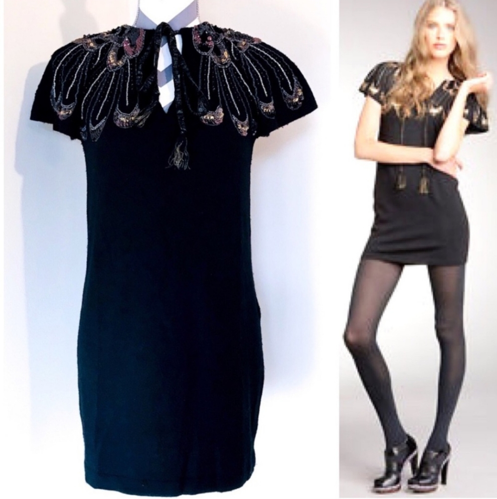 Nanette Lepore Embellished Wool Kartika Dress